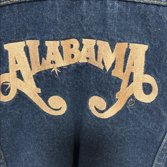 Vintage Alabama Band 1984 Tour Jacket Men's Size M Denim Jean Embroidered Logo - Picture 8 of 16